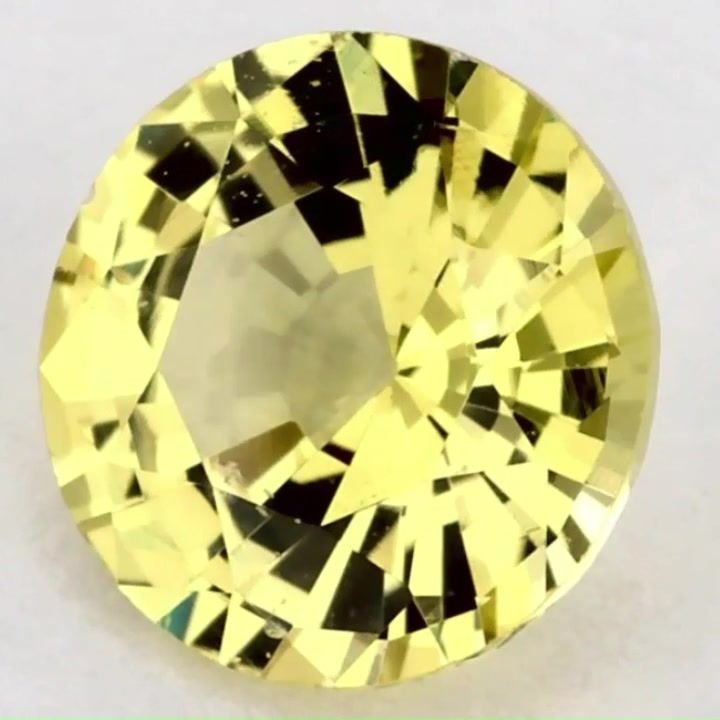 0.98 Carat Yellow Round Sapphire
