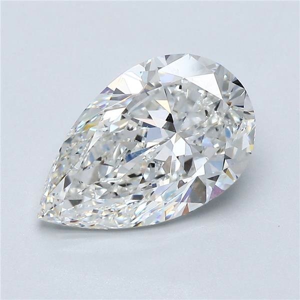 3.02ct G SI1 Rare Carat Ideal Cut Pear Diamond