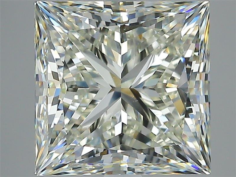 5.01ct J VS2 Rare Carat Ideal Cut Princess Diamond