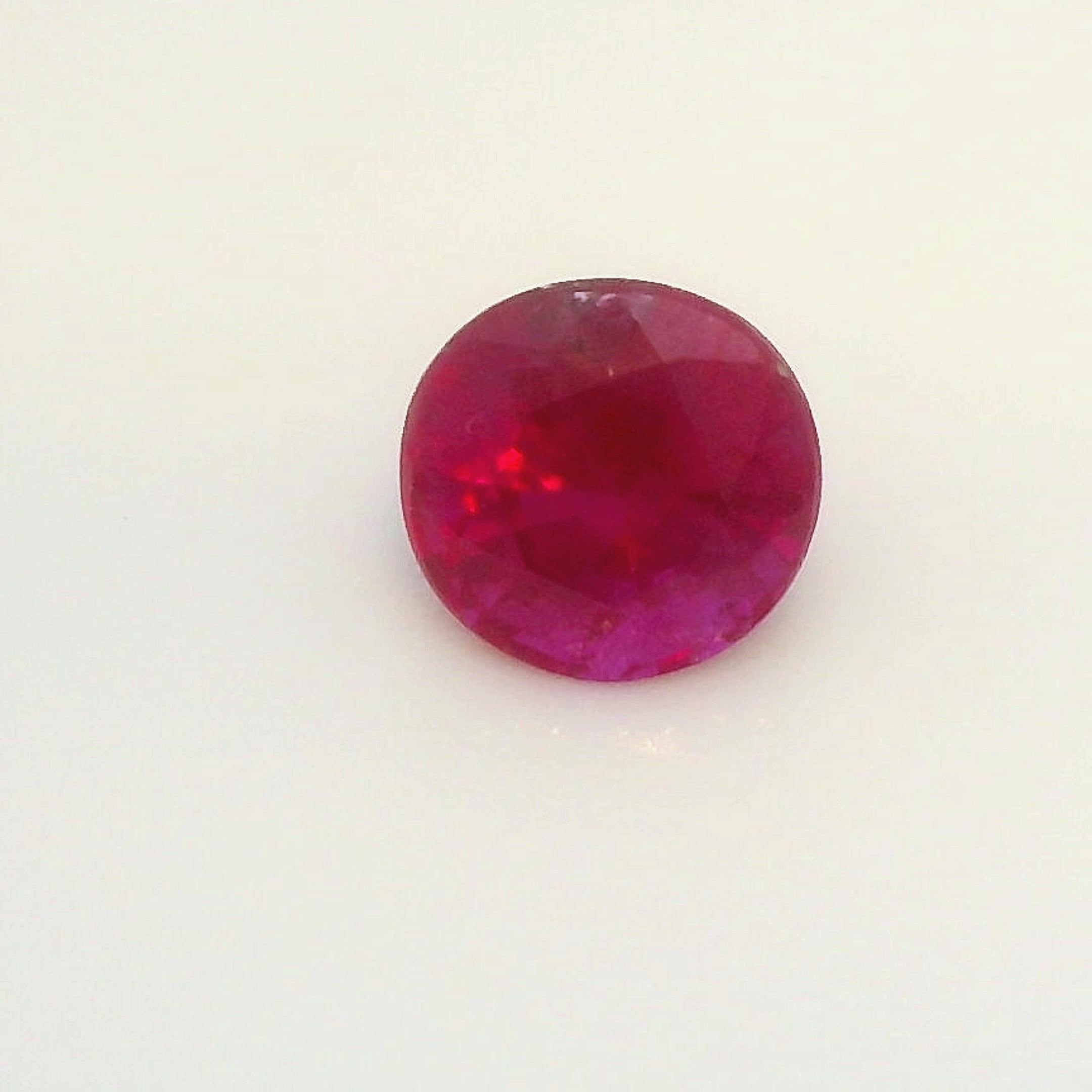 0.48 Carat Red Round Ruby