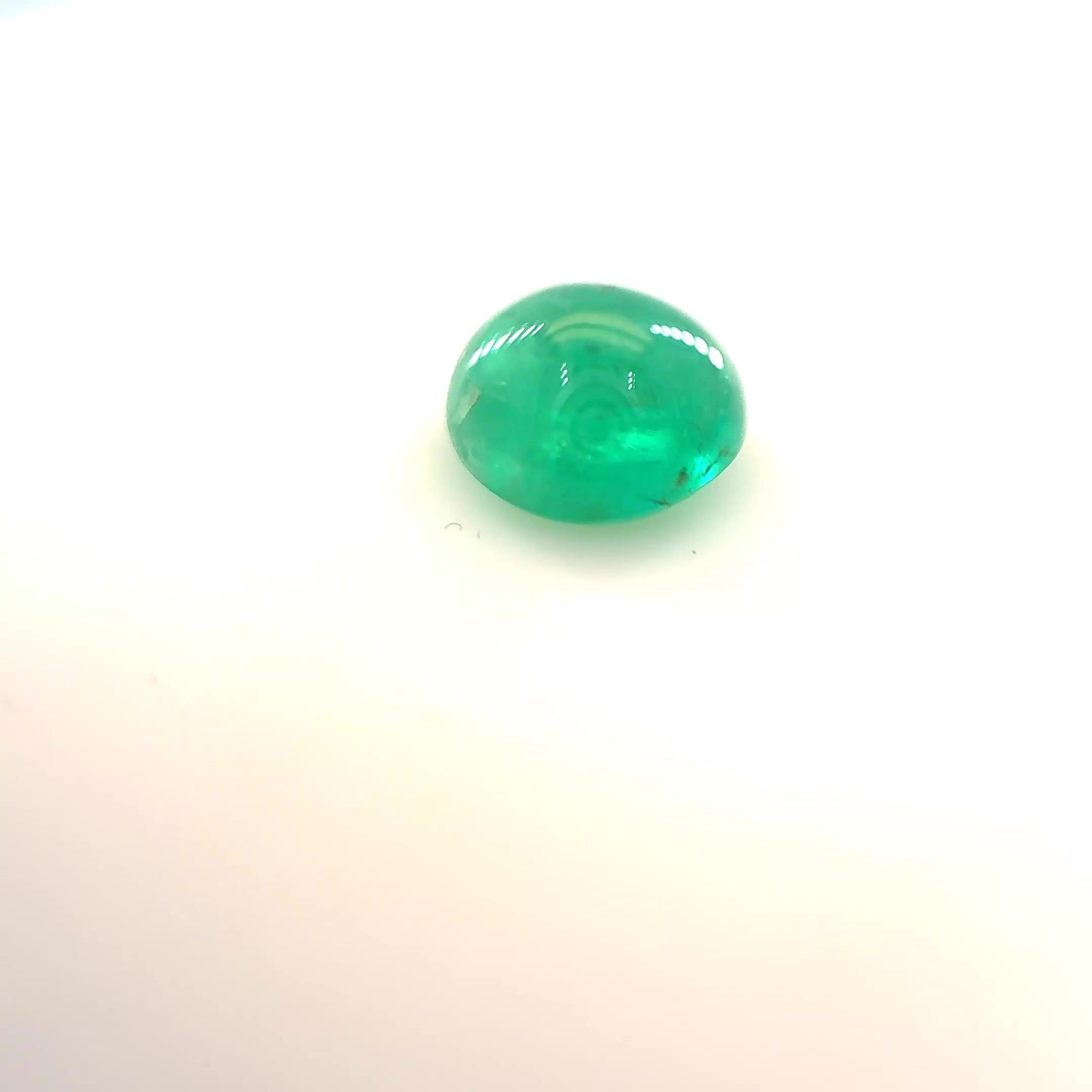 0.90 Carat Green Round Emerald