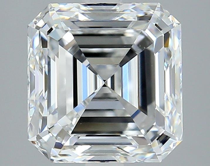 4.22ct F VS2 Rare Carat Ideal Cut Asscher Diamond