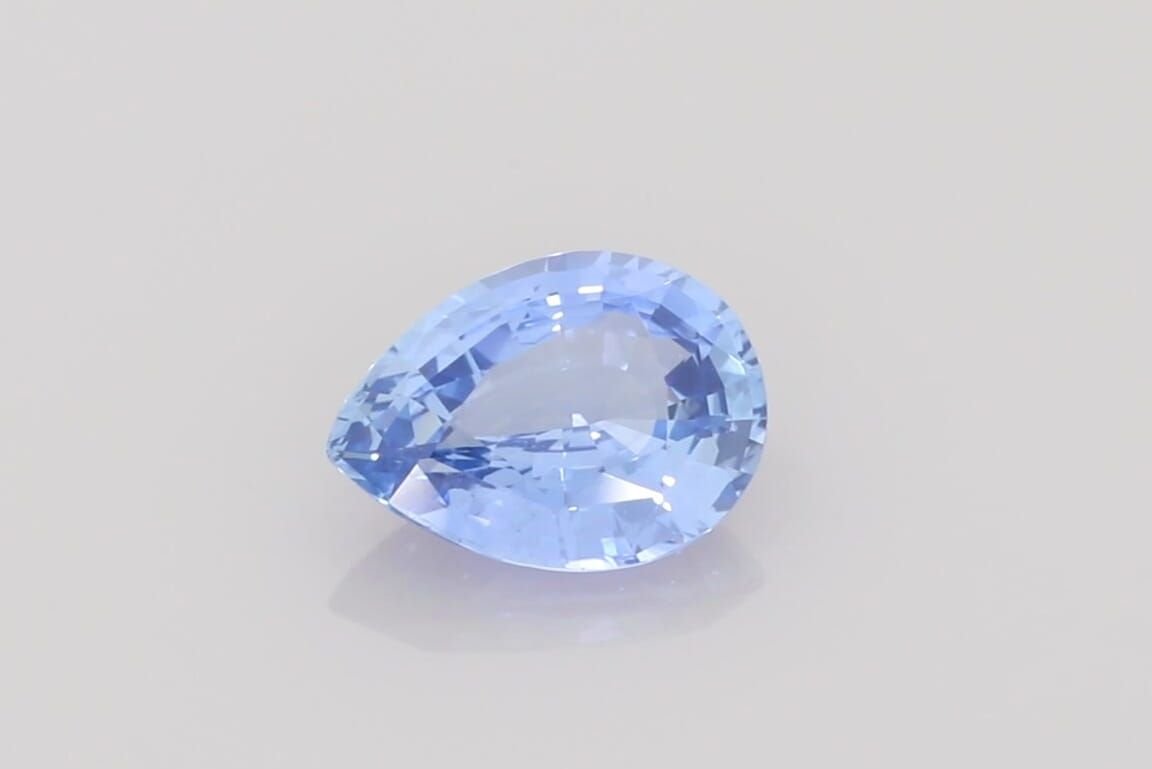 3.55 Carat Light Blue Pear Sapphire