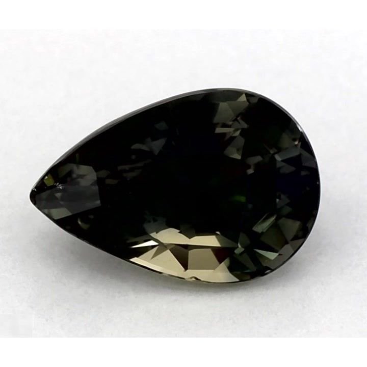 1.69 Carat Green Pear Sapphire