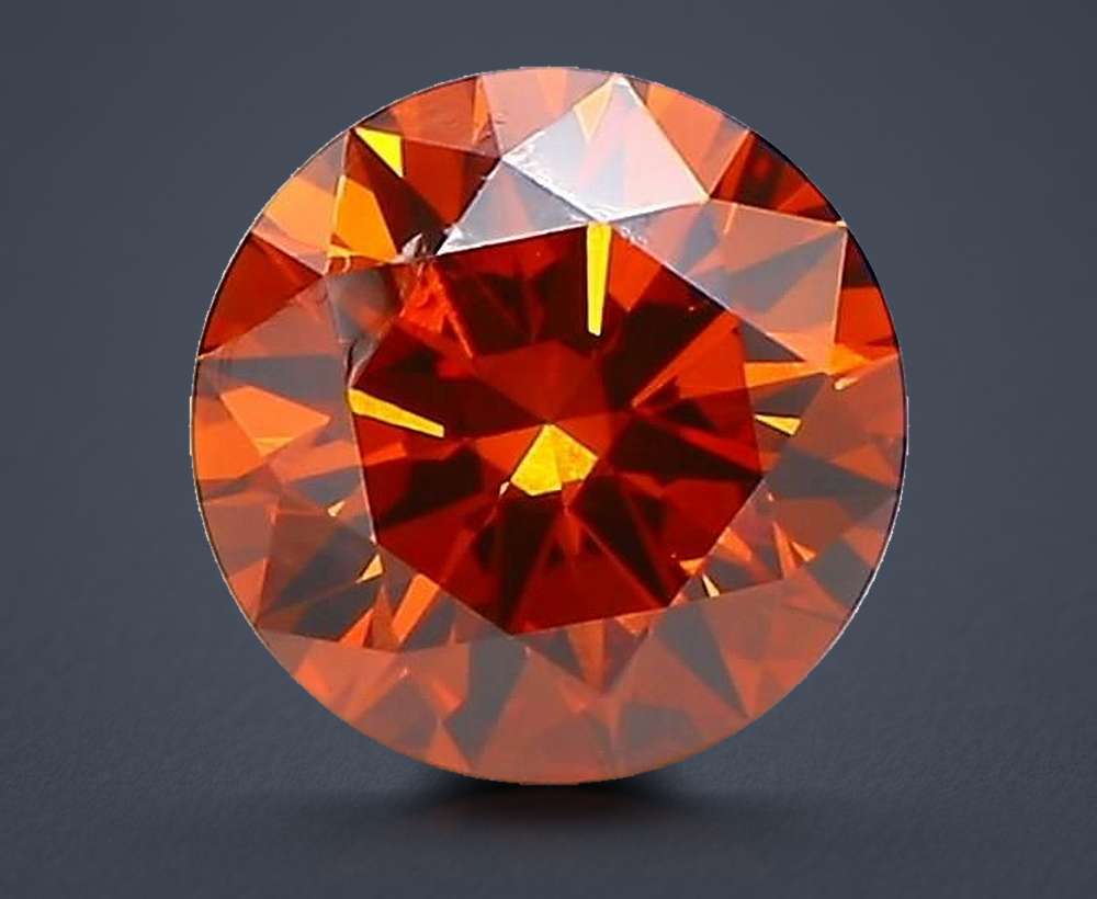 1.06 Ct. Fancy Deep Orange Round Lab Diamond