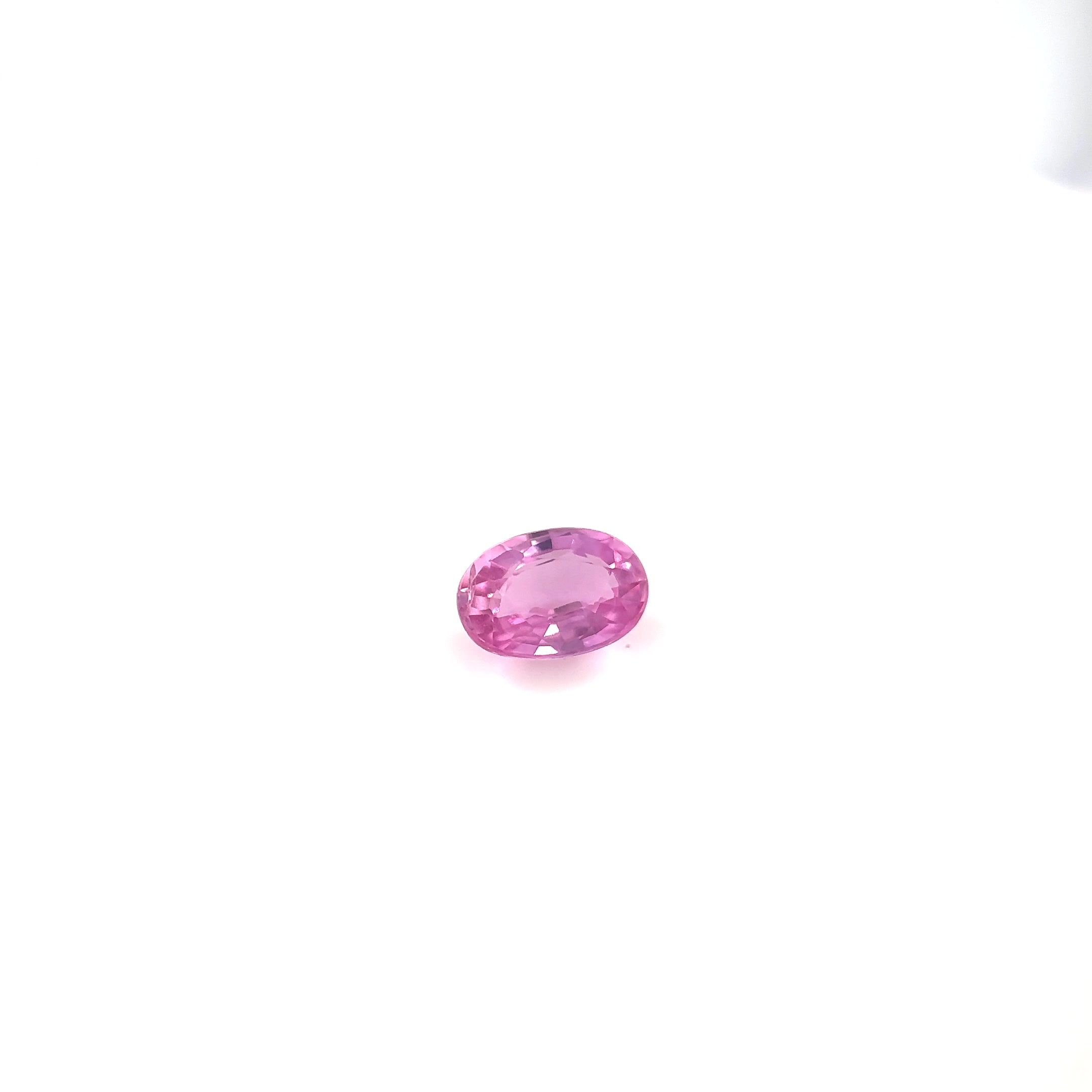0.58 Carat Pink Oval Sapphire