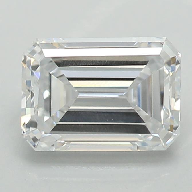 0.73ct D VVS2 Very Good Cut Emerald Lab Grown Diamond