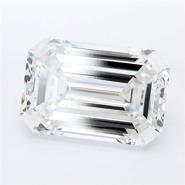 17.17ct F VVS2 Rare Carat Ideal Cut Emerald Lab Grown Diamond