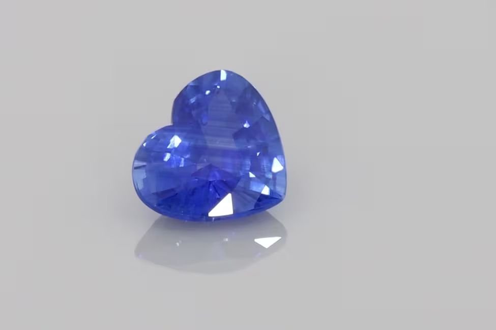 1.02 Carat Vivid Blue Heart Sapphire