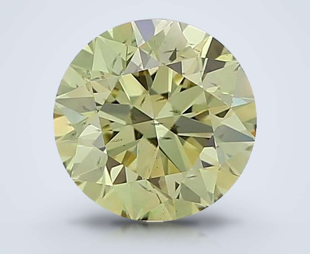 1.53 Ct. Fancy Vivid Green Round Lab Diamond