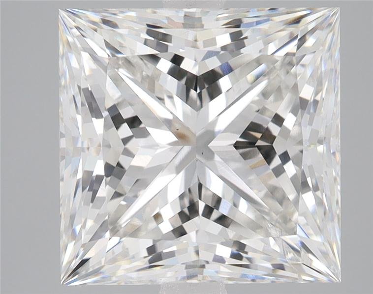 5.11ct F SI2 Rare Carat Ideal Cut Princess Lab Grown Diamond