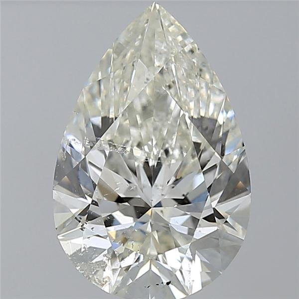 4.05ct J SI2 Rare Carat Ideal Cut Pear Diamond