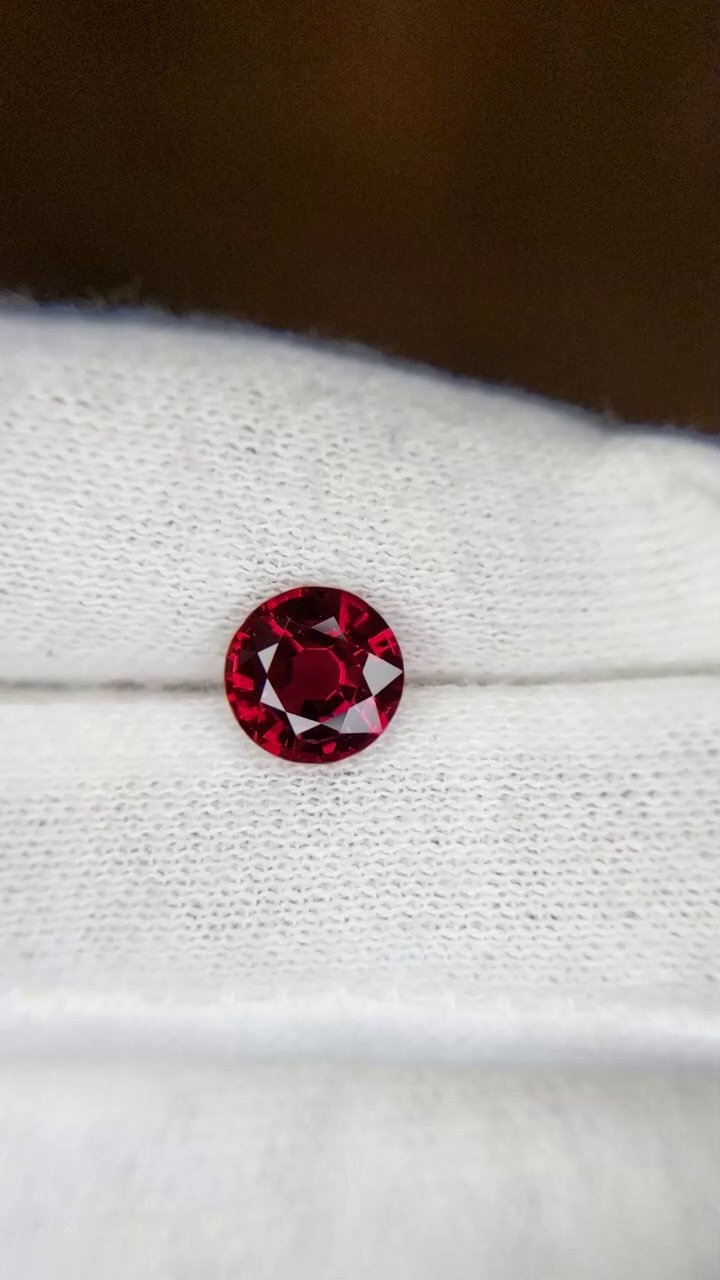 1.70 Carat Red Round Ruby