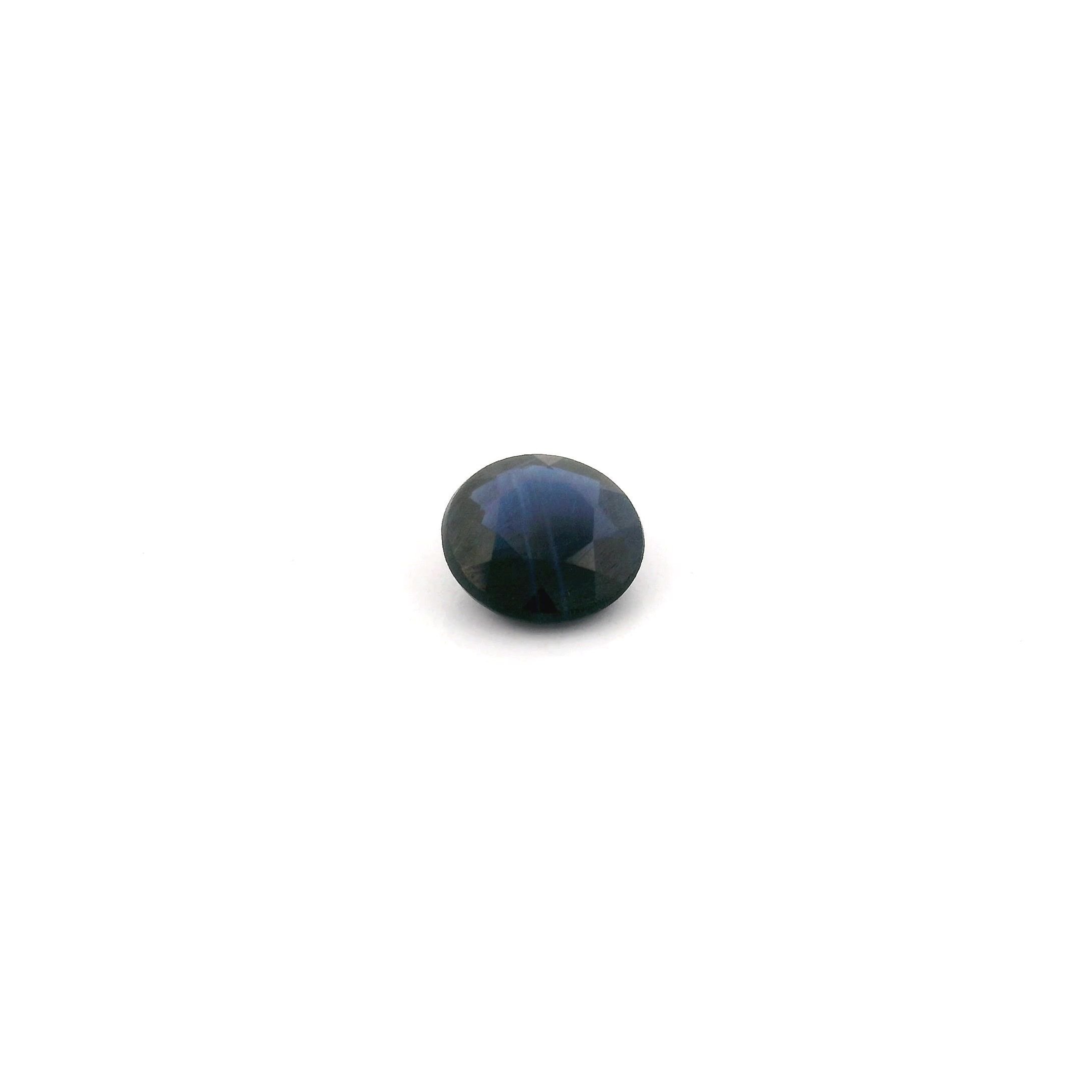 0.43 Carat Deep Blue Round Sapphire