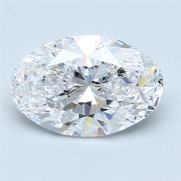 2.01ct D SI2 Rare Carat Ideal Cut Oval Diamond