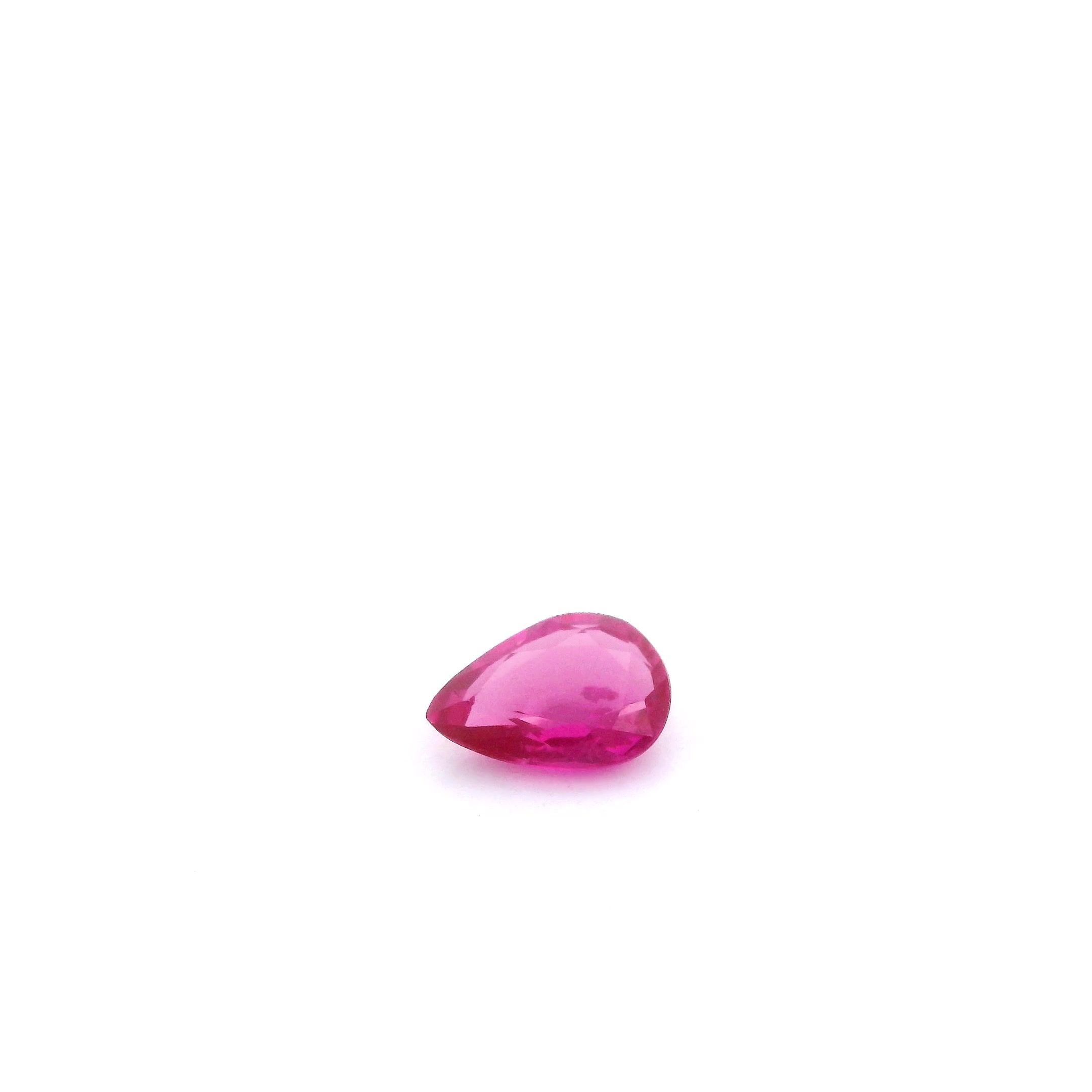 0.43 Carat Vivid Red Pear Ruby