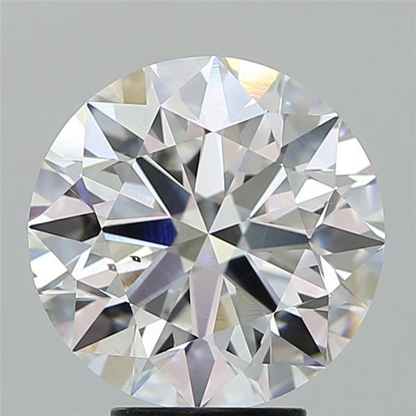 5.04ct F SI1 Rare Carat Ideal Cut Round Diamond