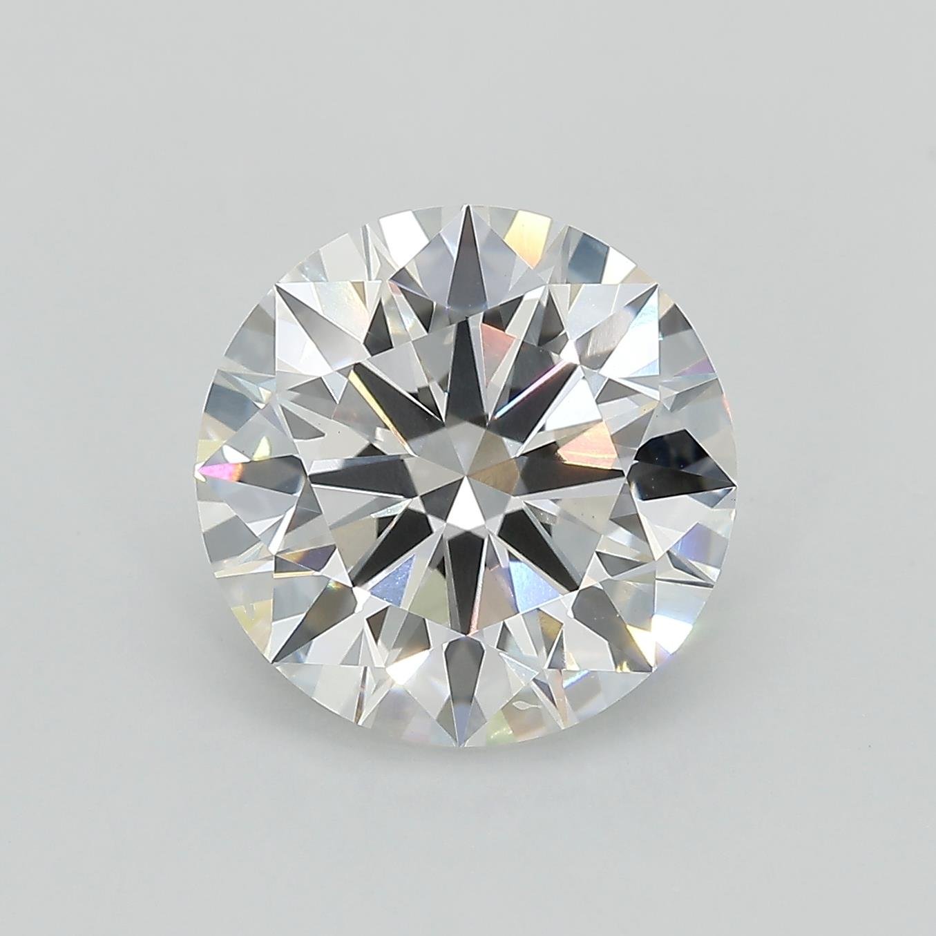 5.02ct F VS2 Rare Carat Ideal Cut Round Lab Grown Diamond