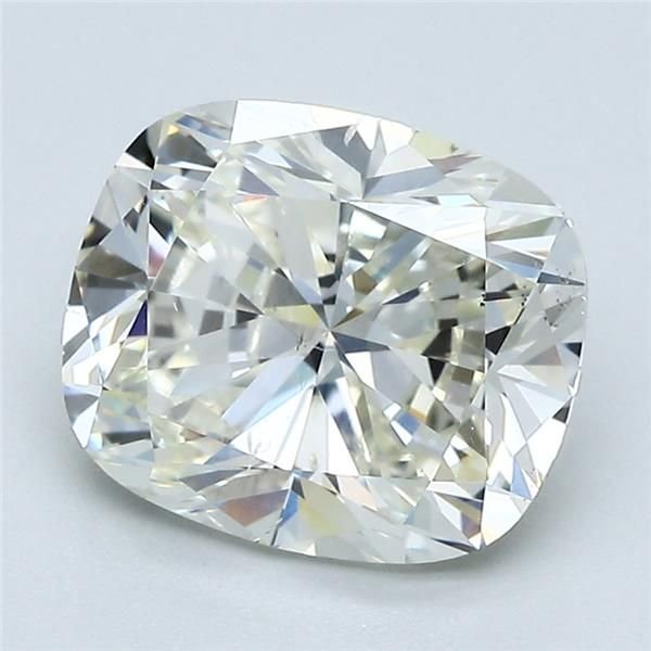 3.04ct K SI1 Rare Carat Ideal Cut Cushion Diamond