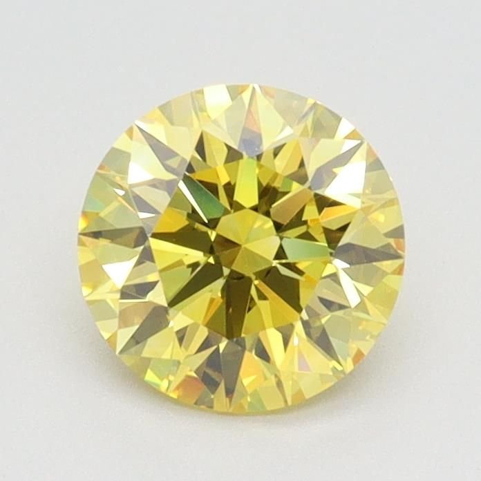 1.03 Ct. Fancy Vivid Yellow Round Lab Diamond