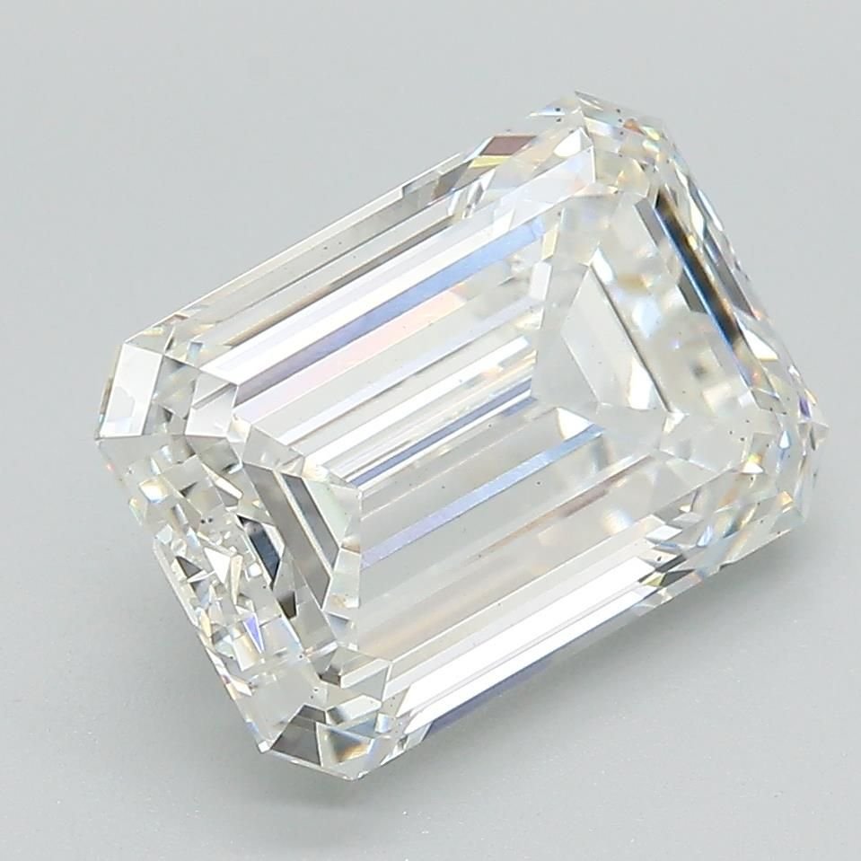 4.34ct F VS2 Rare Carat Ideal Cut Emerald Lab Grown Diamond