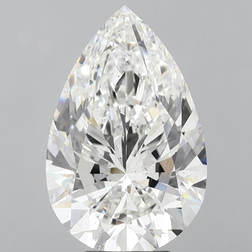 7.22ct F SI1 Rare Carat Ideal Cut Pear Lab Grown Diamond