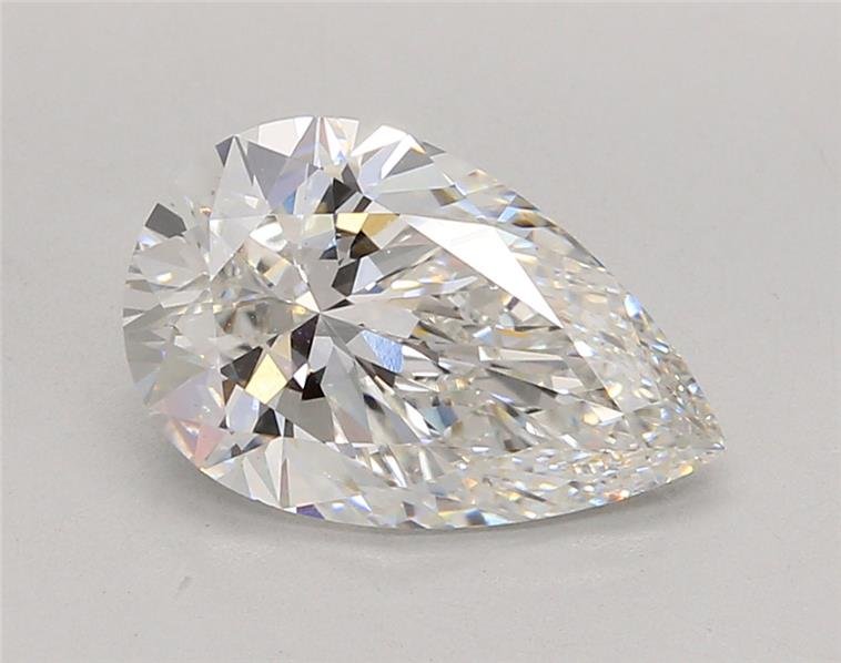 3.05ct F VS1 Rare Carat Ideal Cut Pear Lab Grown Diamond