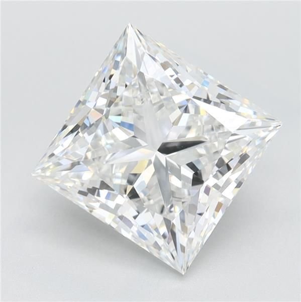 3.30ct E VVS2 Rare Carat Ideal Cut Princess Lab Grown Diamond