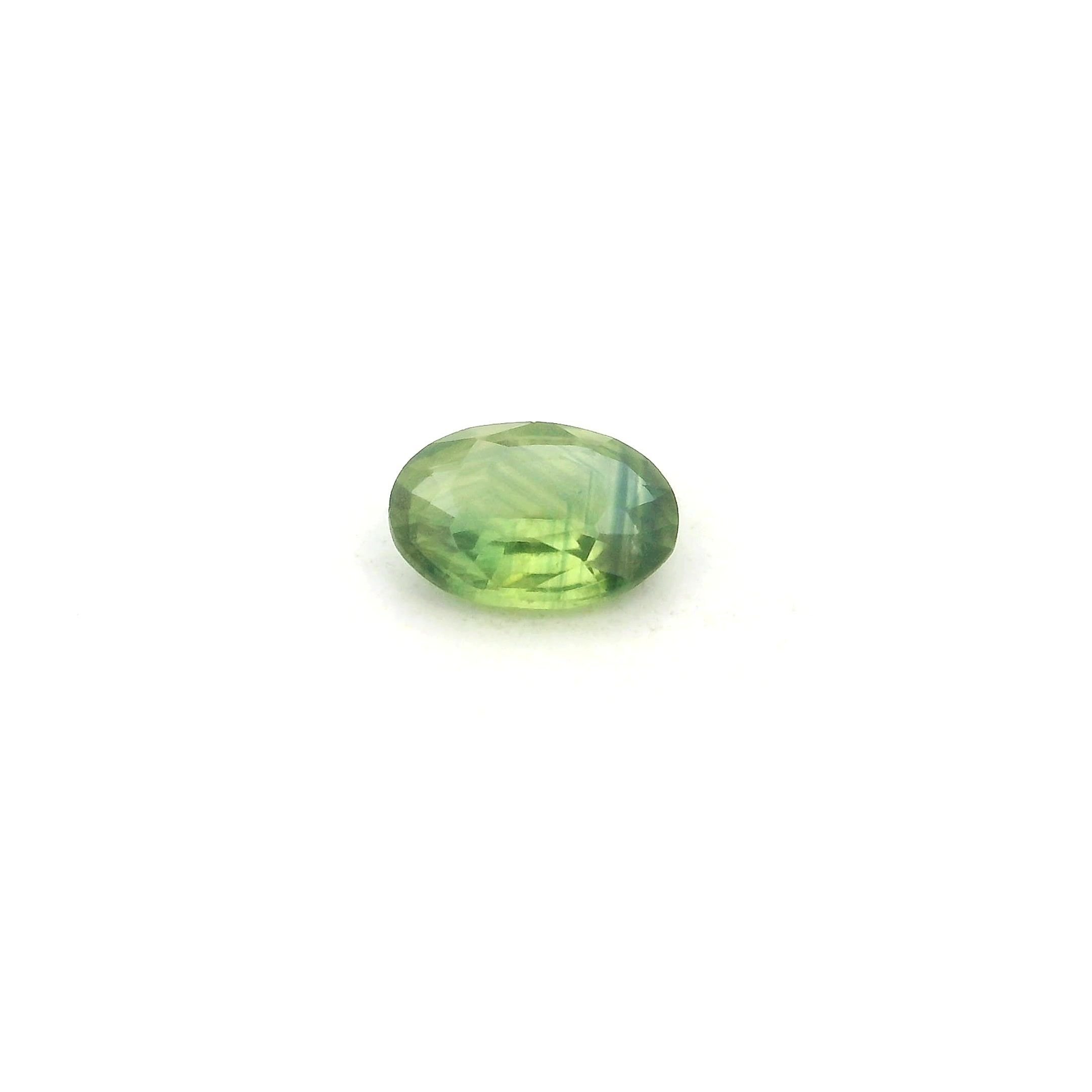 0.53 Carat Green Oval Sapphire