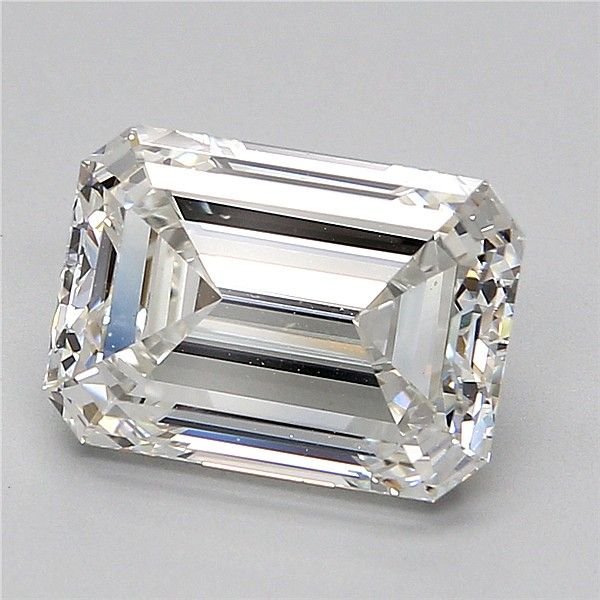 4.01ct H VS1 Rare Carat Ideal Cut Emerald Diamond