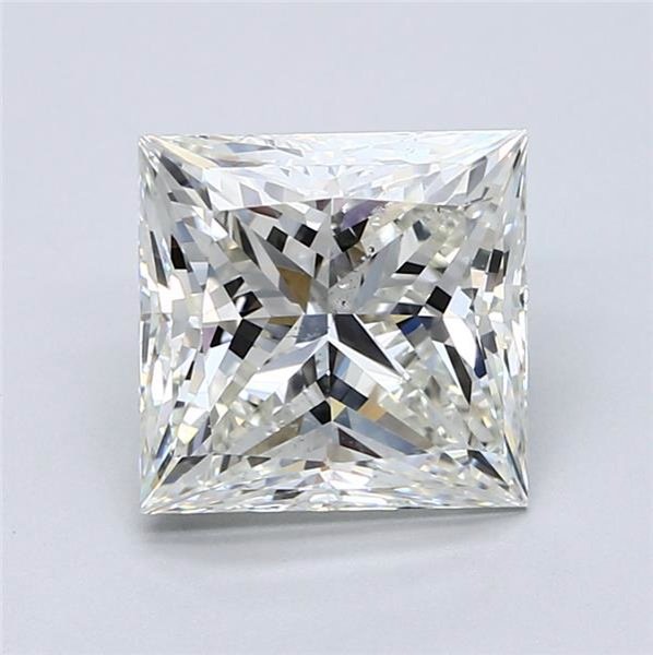 4.07ct I SI1 Rare Carat Ideal Cut Princess Diamond