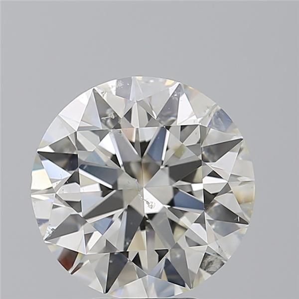 5.29ct J SI2 Rare Carat Ideal Cut Round Diamond