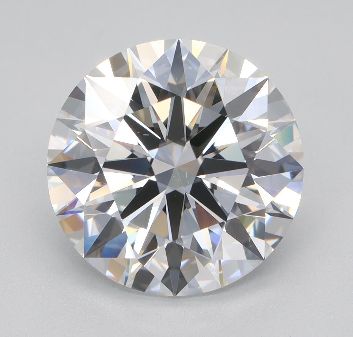 3.29ct E VS2 Rare Carat Ideal Cut Round Lab Grown Diamond