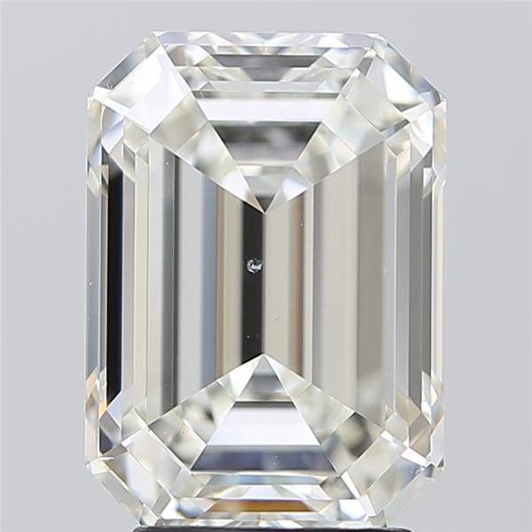 4.02ct J SI1 Rare Carat Ideal Cut Emerald Diamond