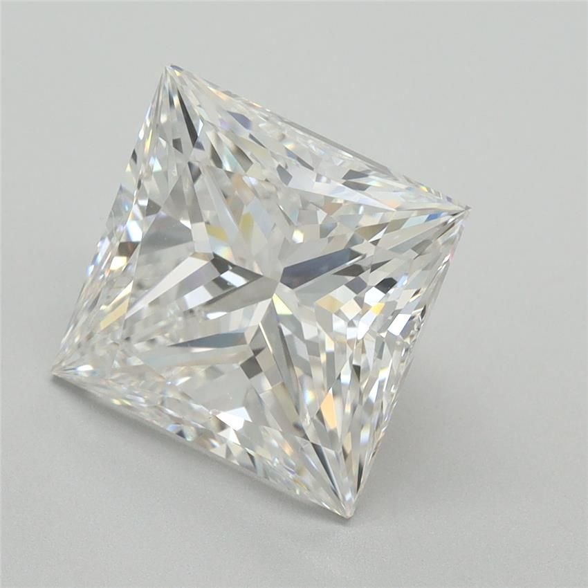 5.19ct E VVS2 Rare Carat Ideal Cut Princess Lab Grown Diamond
