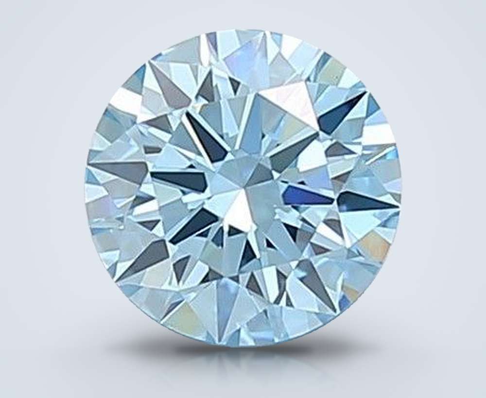 1.56 Ct. Fancy Vivid Blue Round Lab Diamond
