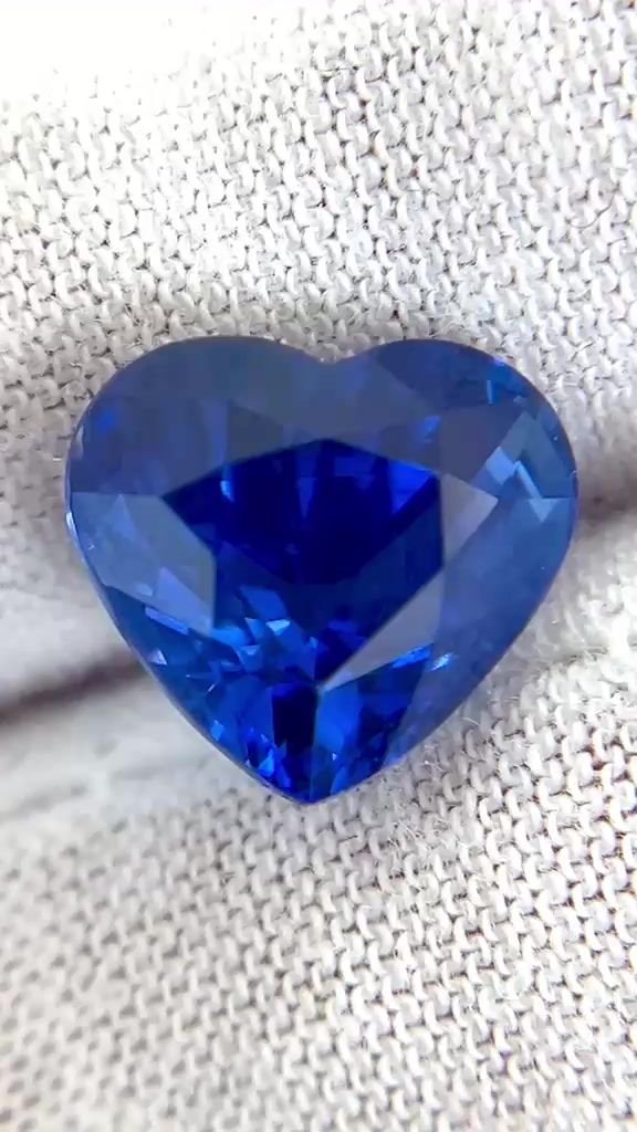 7.05 Carat Blue Heart Sapphire