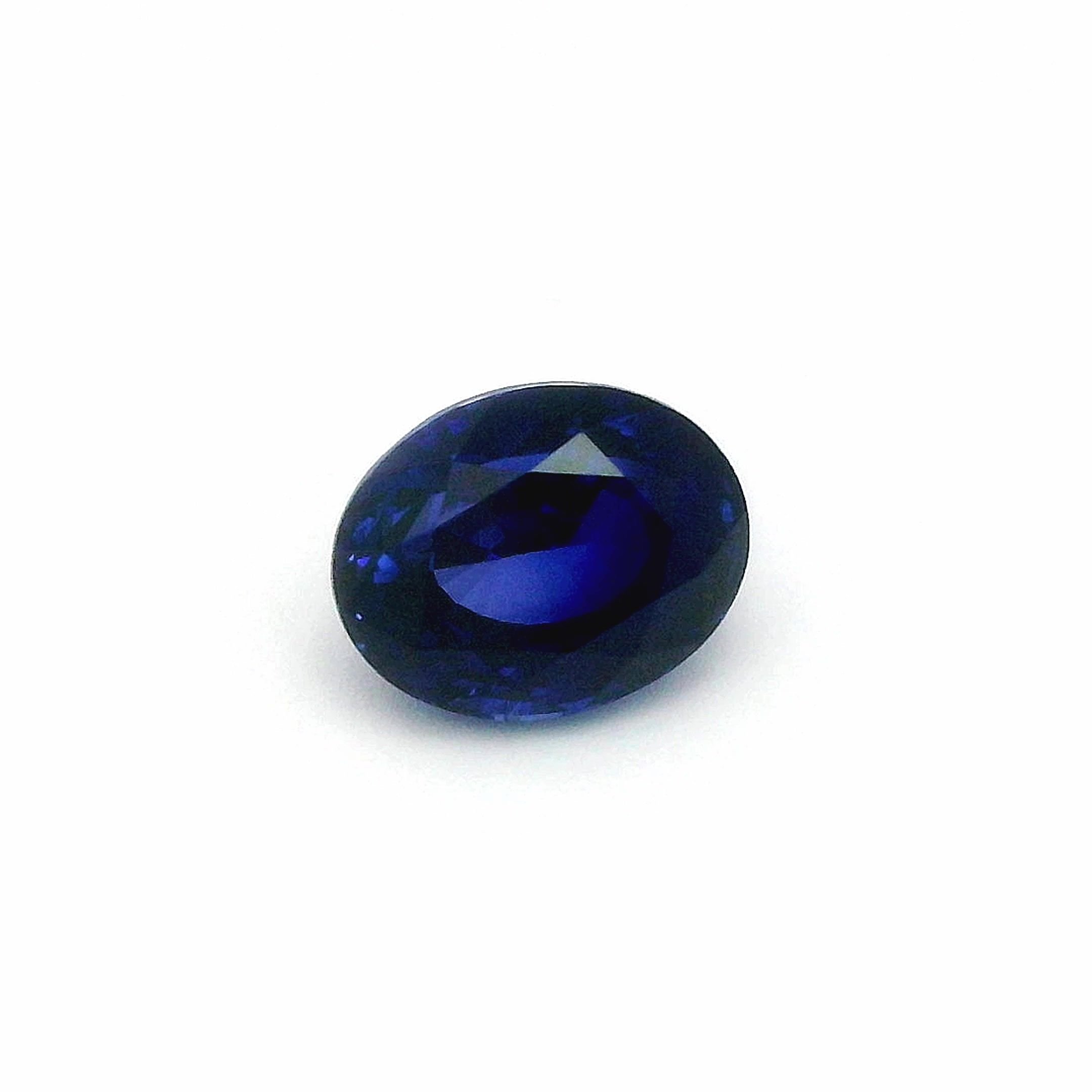 2.90 Carat Blue Oval Sapphire
