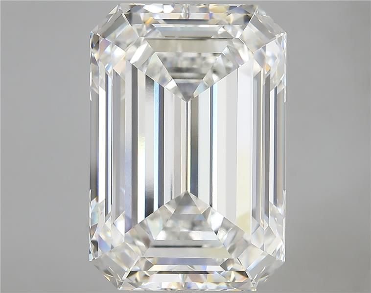 15.99ct F VVS2 Rare Carat Ideal Cut Emerald Lab Grown Diamond