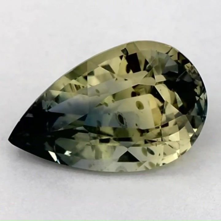2.70 Carat Green Pear Sapphire