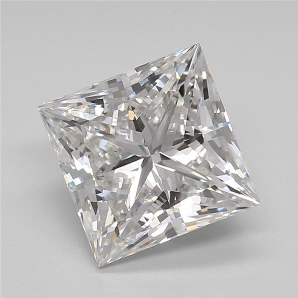 2.70ct E VS1 Rare Carat Ideal Cut Princess Lab Grown Diamond