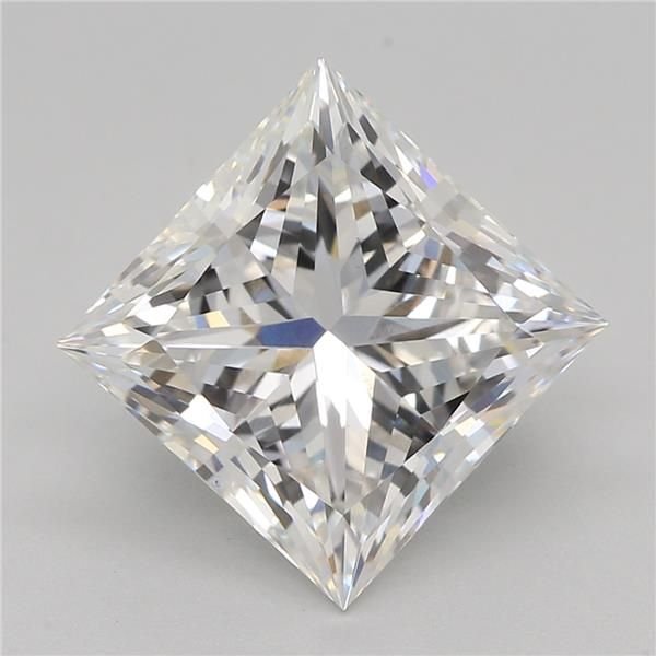 2.57ct E VVS2 Rare Carat Ideal Cut Princess Lab Grown Diamond