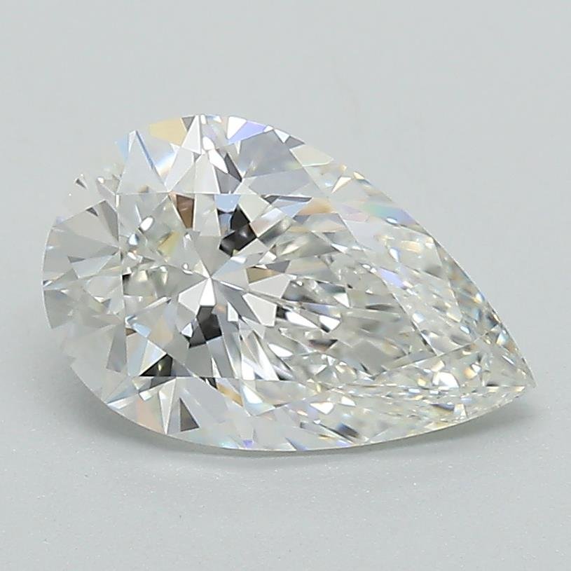 1.58ct F VS2 Rare Carat Ideal Cut Pear Lab Grown Diamond