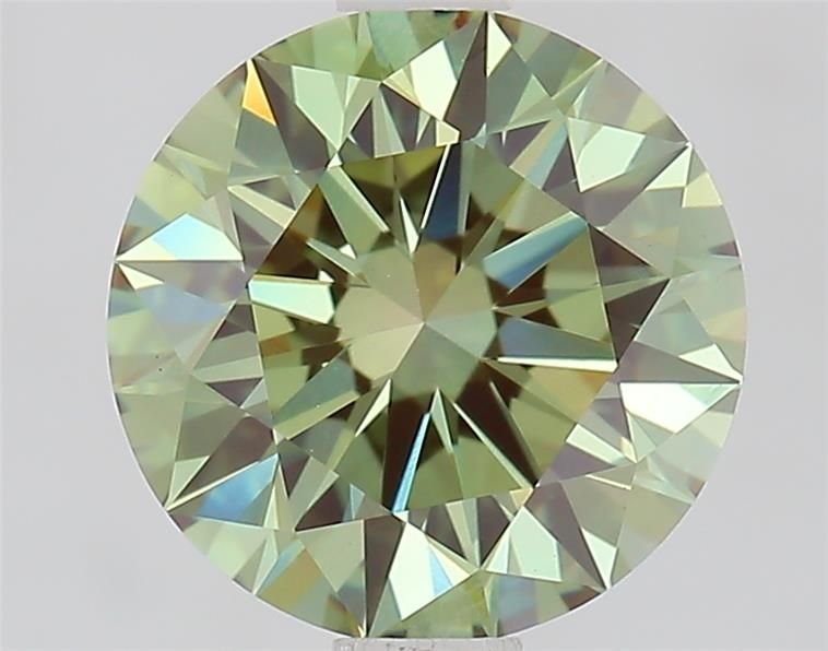 1.60 Ct. Fancy Vivid Green Round Lab Diamond