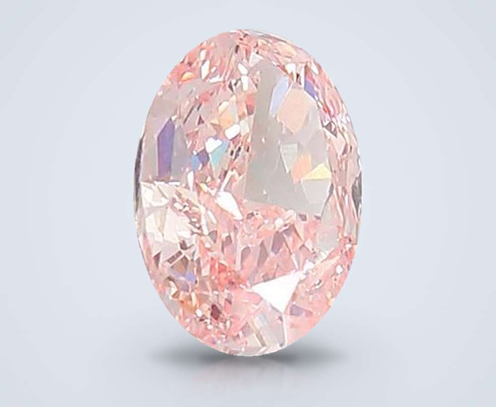 3.00 Ct. Fancy Intense Pink Oval Lab Diamond