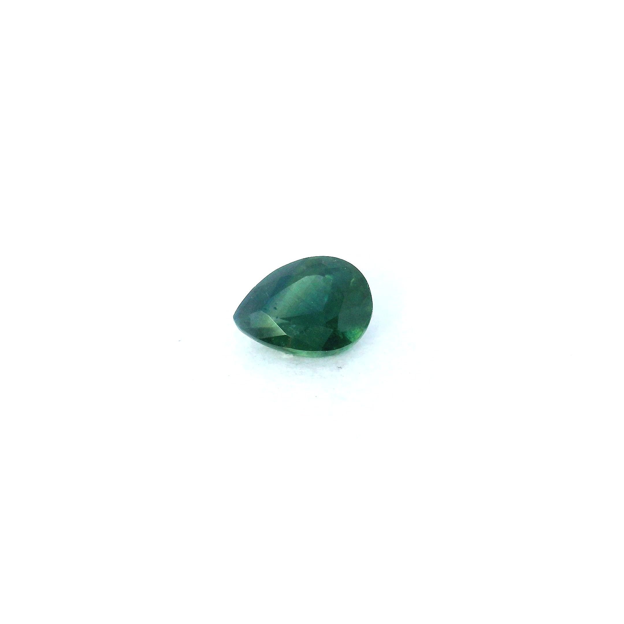 0.47 Carat Green Pear Sapphire