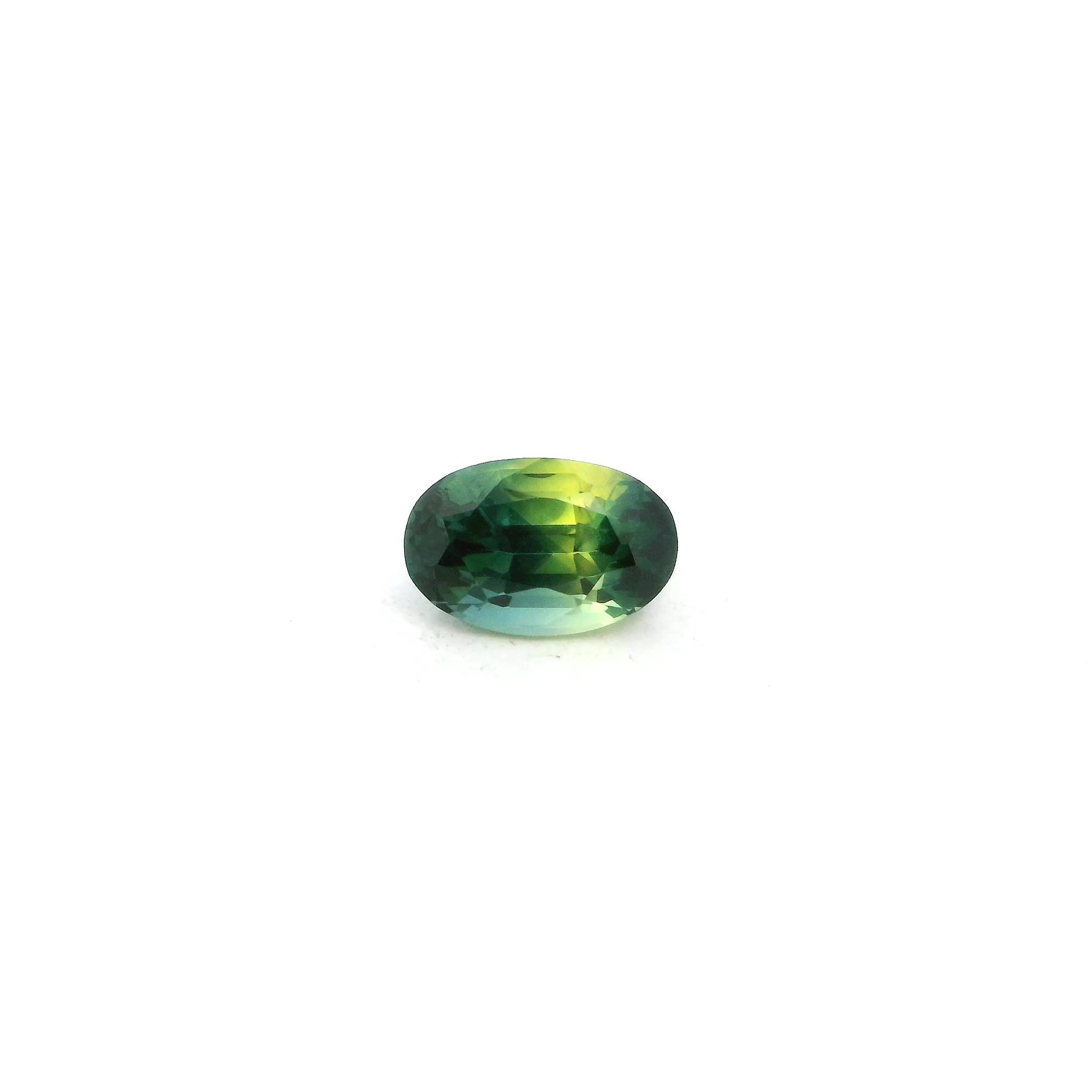 0.80 Carat Green Oval Sapphire