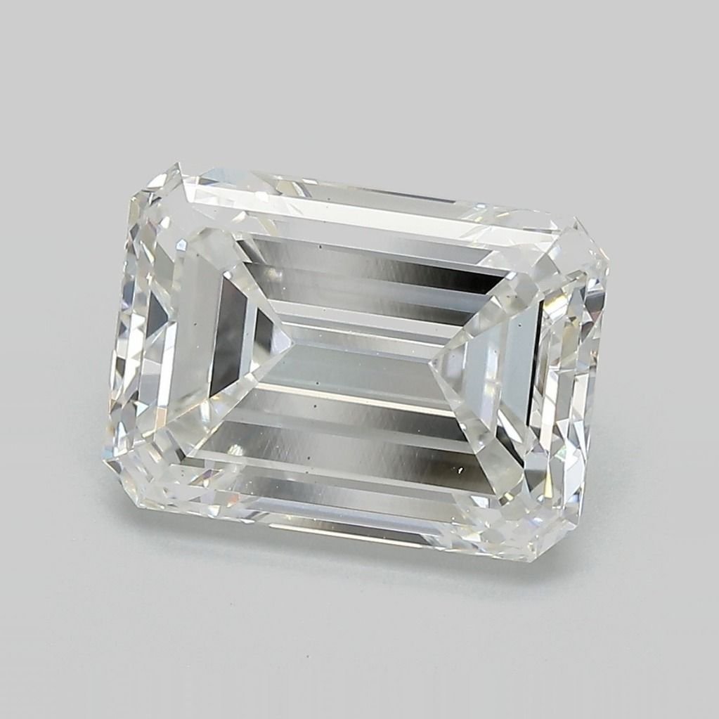 5.09ct F VS1 Excellent Cut Emerald Lab Grown Diamond