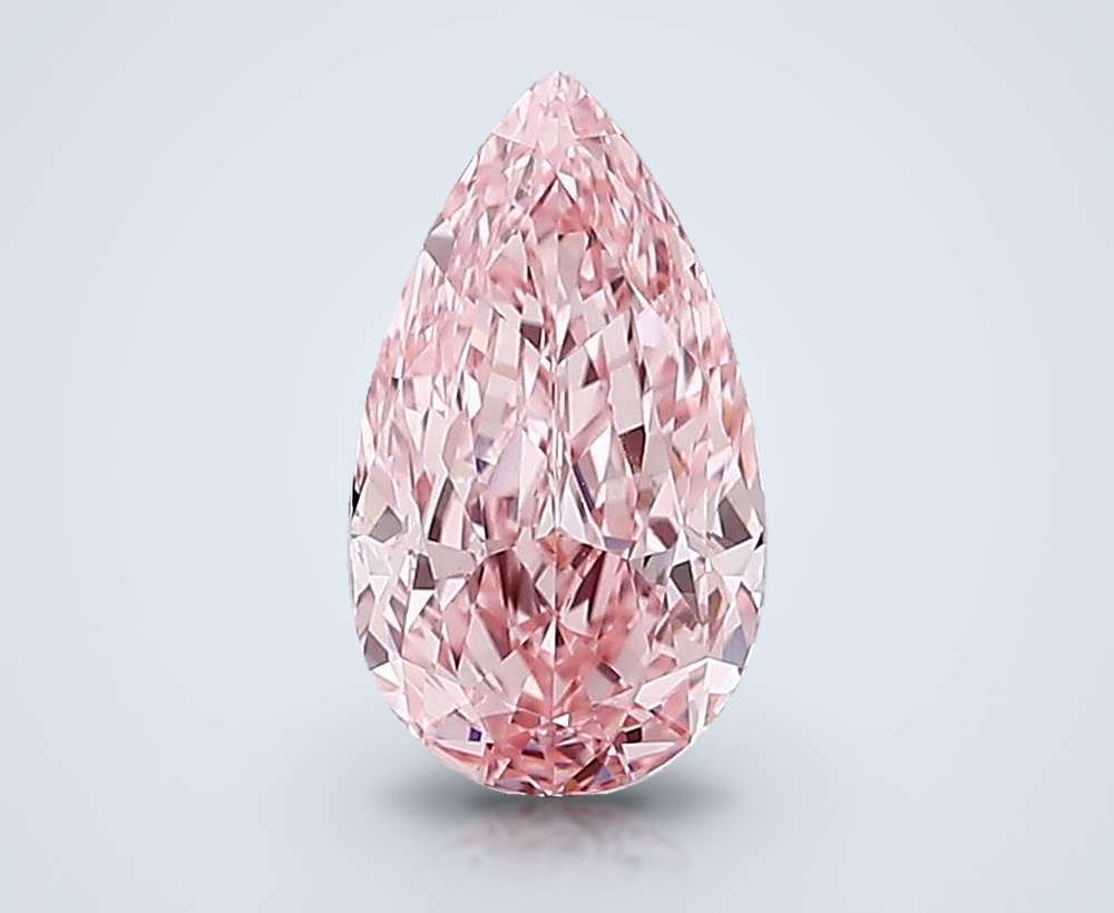 1.48 Ct. Fancy Vivid Pink Pear Lab Diamond