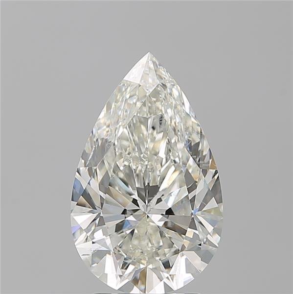 3.20ct J SI2 Rare Carat Ideal Cut Pear Diamond